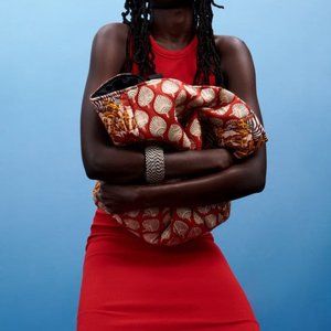 NWOT Red Ribbed Zara Dress size large